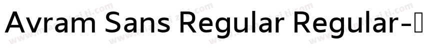 Avram Sans Regular Regular字体转换